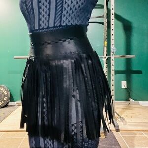 Bcbg- Fringe leather belt